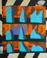 John Berry: Quarry, 2018, Acryl und Sprayfarbe auf Leinwand, 188 x 152 cm

